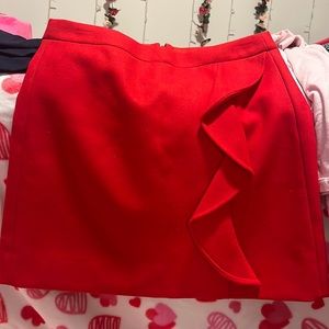 J Crew fancy red pencil skirt Christmas red